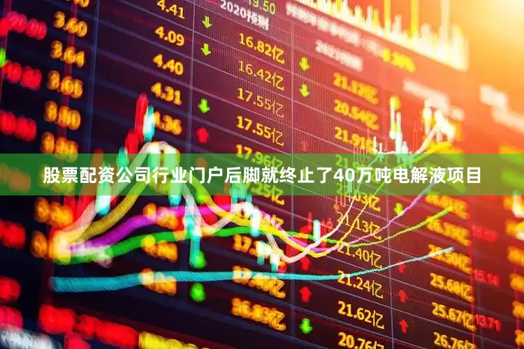 股票配资公司行业门户后脚就终止了40万吨电解液项目