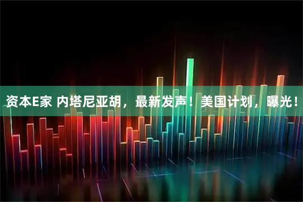 资本E家 内塔尼亚胡，最新发声！美国计划，曝光！